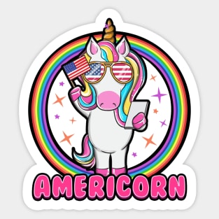 Funny Americorn T-shirt Sticker